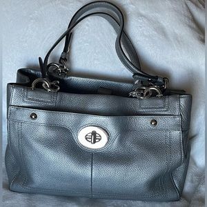 Coach Pebble Leather Satchel Handbag- Classic Style